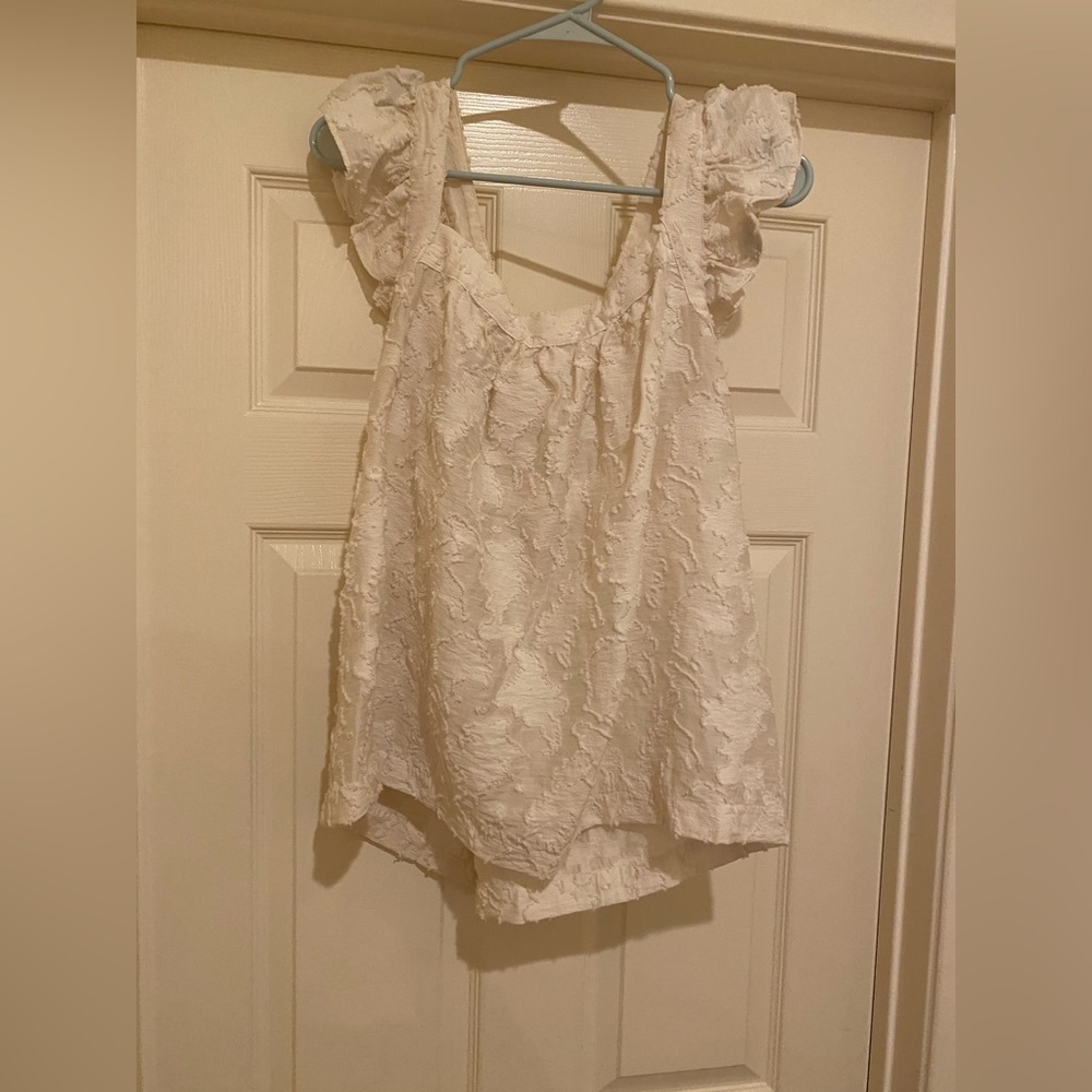 Anthropologie Flutter Sleeve Tank